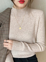 Turtleneck Sweater Women Fashion 2024 New Stretch Tops Women Knitted Pullovers Long Sleeve Bottoming Knitted Sweater