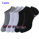 8 Pairs Women/Men Boat Socks Invisible Low Cut Silicone Non-Slip Summer No-Show Ankle Socks Solid Color Casual Breathable