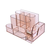 Stationery Storage Box Transparent Desk Shelf