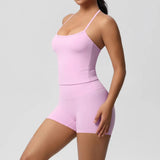 Seamless Yoga Shorts Set
